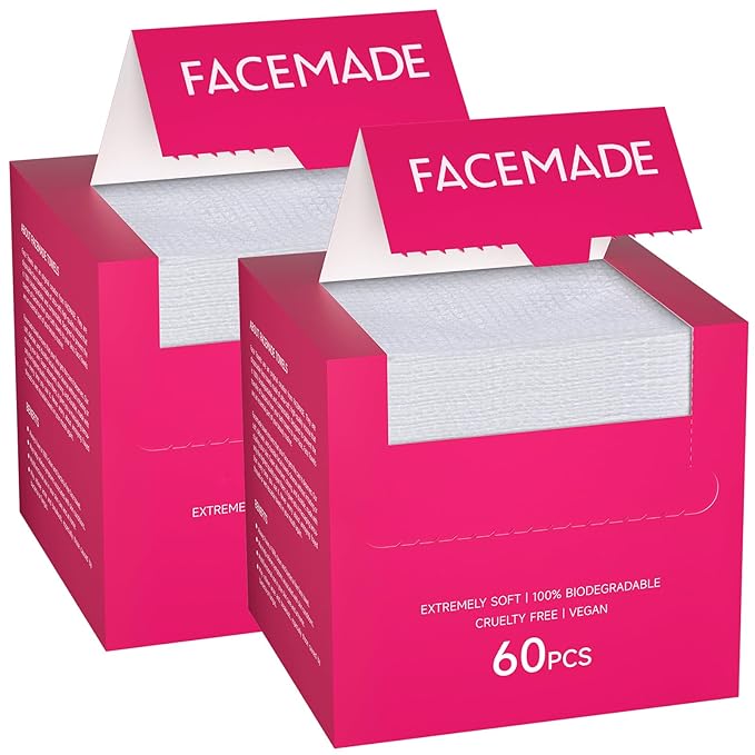 FACEMADE 60 ct Face Towels XXL,Disposable Face Towelettes
