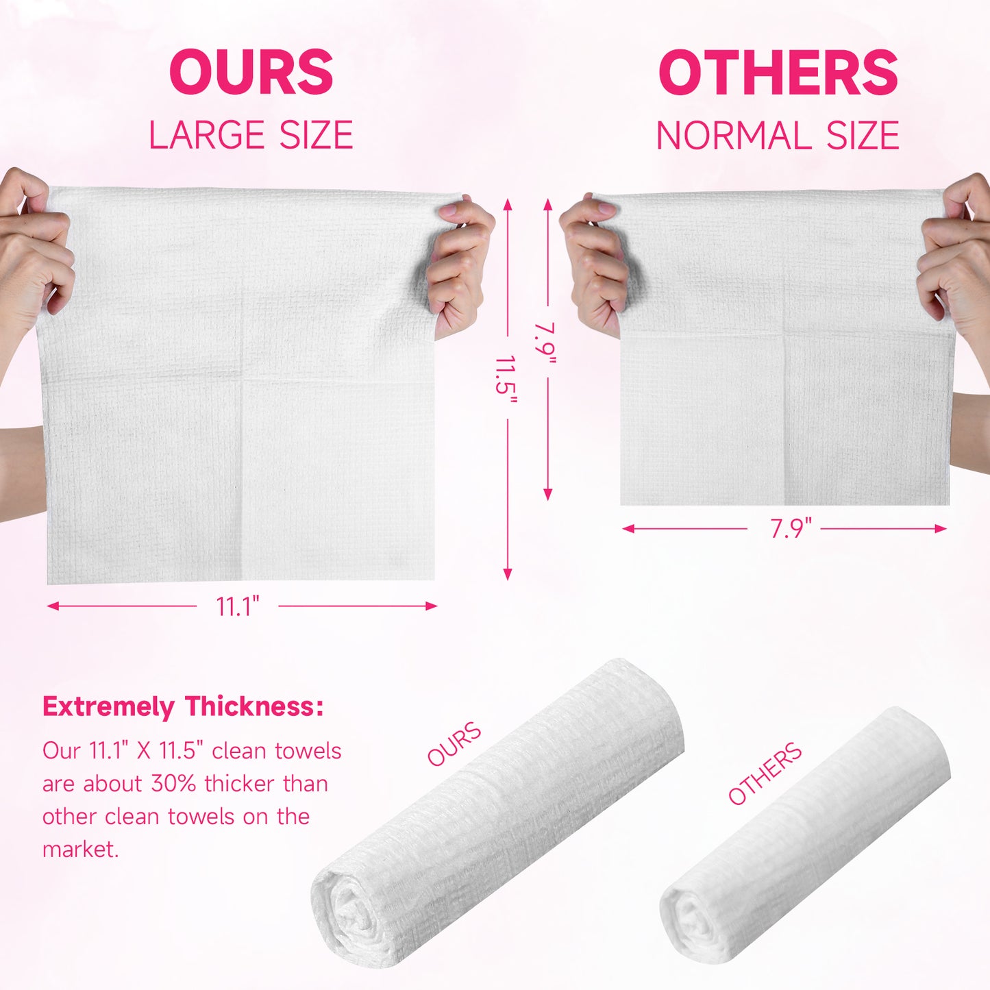 FACEMADE 60 ct Face Towels XXL,Disposable Face Towelettes