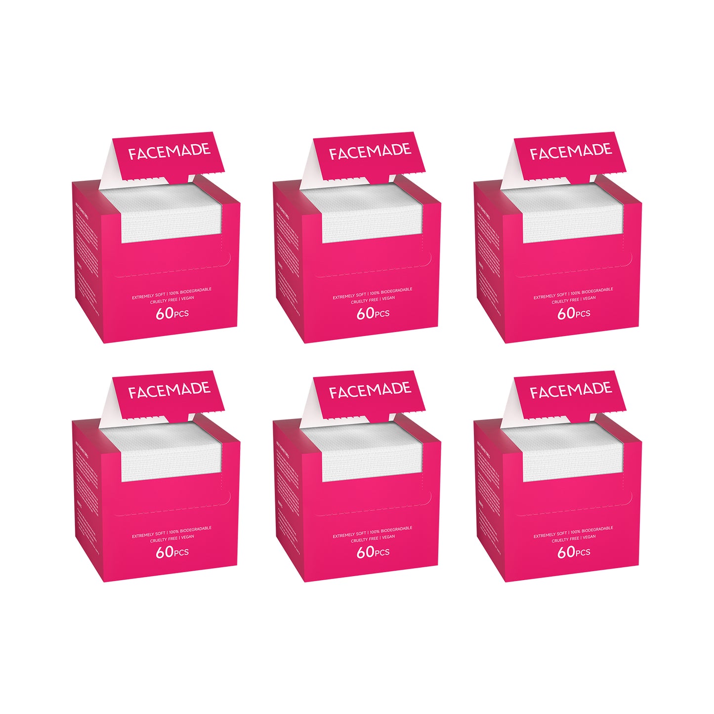 FACEMADE 60 ct Face Towels XXL,Disposable Face Towelettes