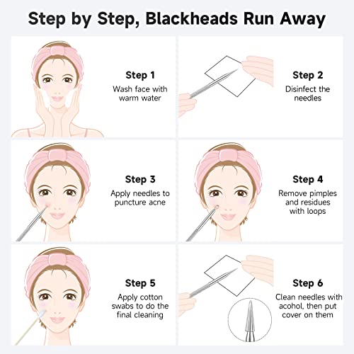 FACEMADE 7 Pcs Blackhead Remover Tool for Face and Nose