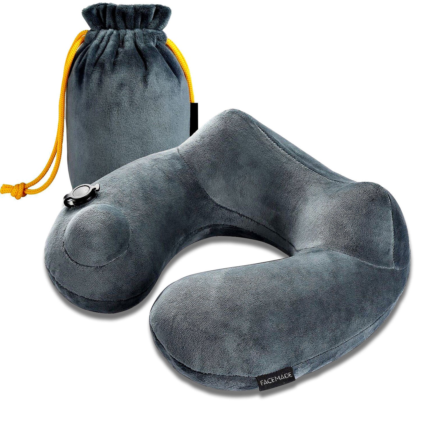 FACEMADE Travel Pillow，Luxuriously Soft，Inflatable Neck Pillow