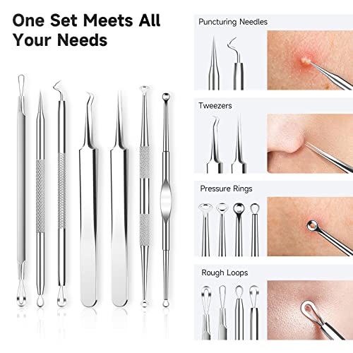 FACEMADE 7 Pcs Blackhead Remover Tool for Face and Nose